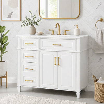 Meuble-lavabo 36 po avec lavabo et rangement élégant