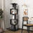 5 Tier Rotating Bookshelf, Floor Rack Simple Bookcase  With Acrylic Plate Student Multi-Function Creative Bookshelf For Living Room-554361054