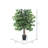 4' Artificial Ficus Bush, Black Plastic Pot