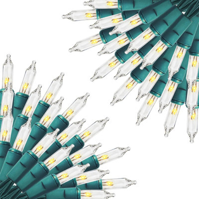 Guirlande de Noël 100 lumières multicolores de 100 lumières, mini Edinger d'intérieur de 26,5 pi avec espacement de 3 pouces, connectable et homologué UL