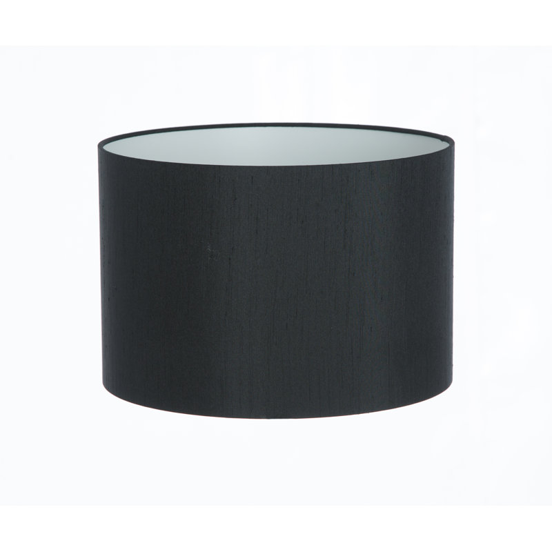 Polyester Drum Lamp Shade ( Screw On ), 28cm H x 45cm W x 45cm D, Black