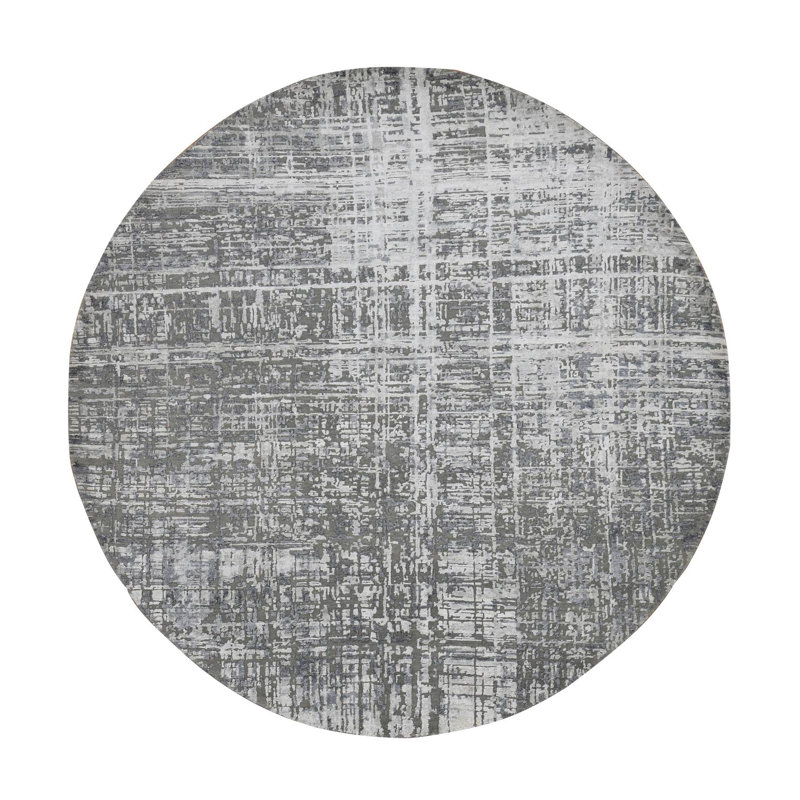 Tapis rond en soie nouvel âge 8 pi 2 po x 8 pi 2 po Terrest