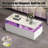 LED Coffee Table with Drawer & Clear Acrylic Side Panel for Living Room-1958061722