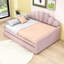 Lit de jour rembourré en velours avec couchette simple Searle-1495482603