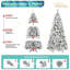 6FT PVC/Pine Needle Blend Flocked Christmas Tree-1760620006