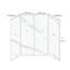 Ensemble de panneau de douche 96 "imperméable SPC - 4 pièces pour contour de salle de bain sans coulis (42 po x 60 po x 96 po)-119165591