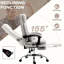 Fauteuil de bureau gris avec support lombaire et hauteur réglable, bureau inclinable chauffant - microfibre, chauffant, support, pivotant,