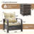 3-Piece Outdoor Rattan Furniture Set, Modern Patio Seating Group With Tufted Cushions And Storage Table-920524286