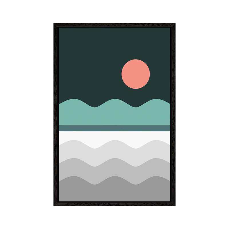 Abstract Landscape VI - Print on Canvas, Black Framed, 101.6 cm H x 66.04 cm W