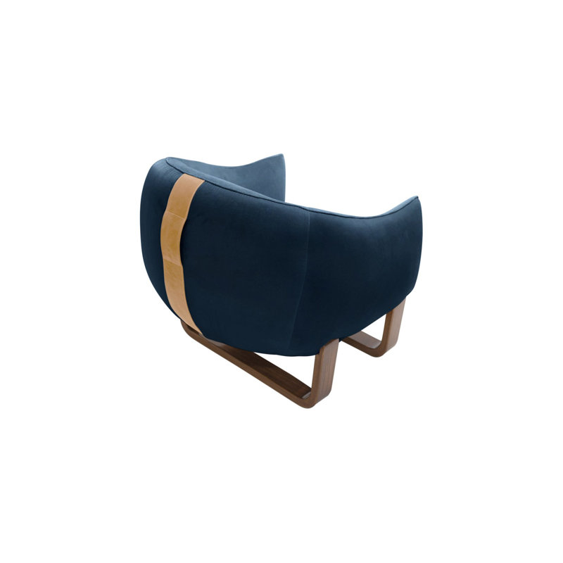 Milo Armchair, Ocean/Umber Velvet