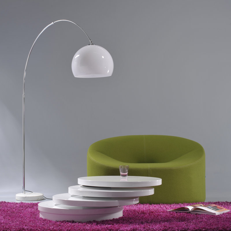 Ioanna 205cm Arched Floor Lamp, White