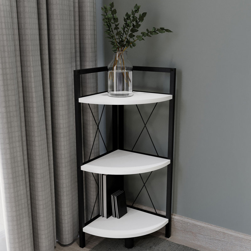 Addley Bookcase, White, (4 Shelves) 123cm H x 34cm W x 34cm D.