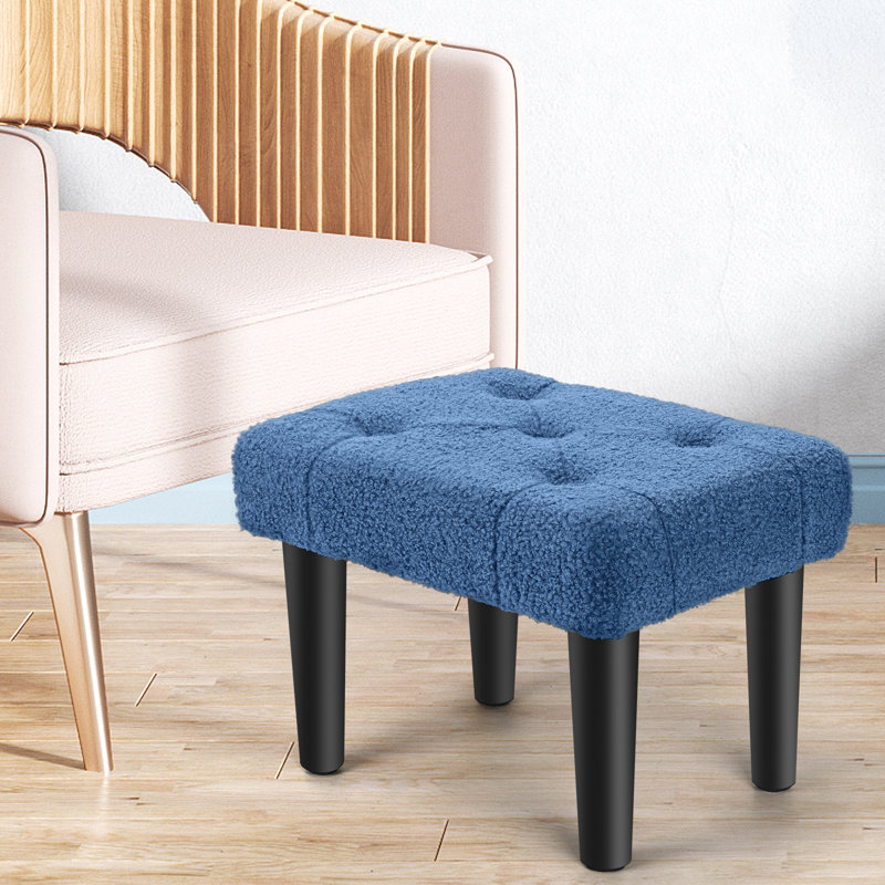 Tabouret carré bleu foncé