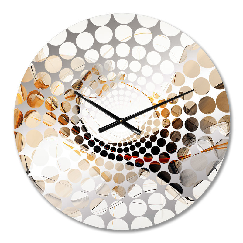 Conversations avec Destiny Dynamic Waves II - Horloge murale formes abstraites, Médium
