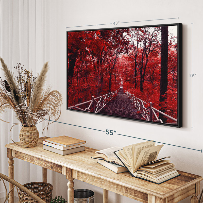 " Red Trees ", 43" H x 29" W