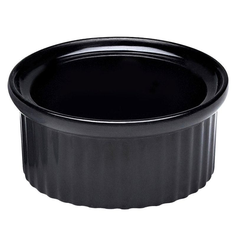 Elite Global Solutions Melamine Condiment Server, Black, 1.13" H x 2.63" W x 2.63" D