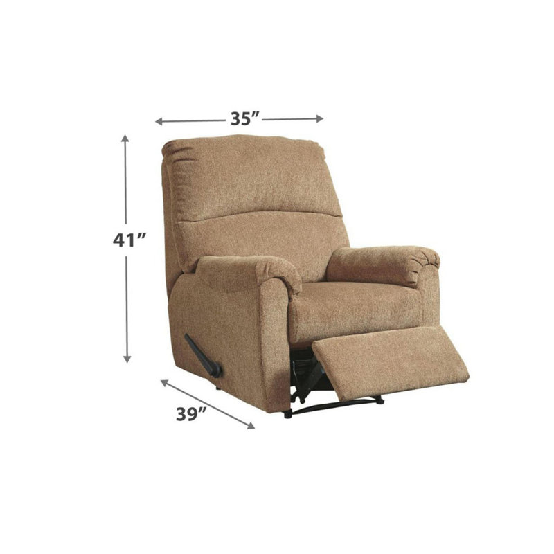 Fauteuil inclinable manuel Rishana, Polyester beige