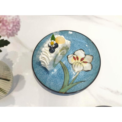 Assiettes en céramique pour la cuisine, ensemble de 4 assiettes de 8 po - pour salade, steak, dessert, pain, pâtes, apéritif, service, etc. - Va au lave-vaisselle, au micro-ondes et au four - pour le petit déjeuner, le déjeuner et le dîner