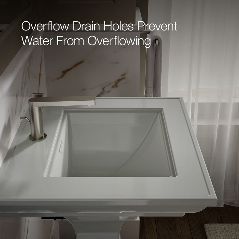 Memoirs® Stately 24" Console Bathroom Sink with Overflow, Ice Gray, Single