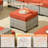 Tommy 10 - Person Outdoor Wicker Patio Conversation Furniture Set With Rocking Swivel Chairs-33698226-33772540