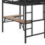 Lit mezzanine simple en métal avec bureau