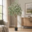 Arbre en eucalyptus de 6 pi de hauteur avec matériau PE sécuritaire et branches réglables en acier inoxydable pour une utilisation intérieure / extérieure