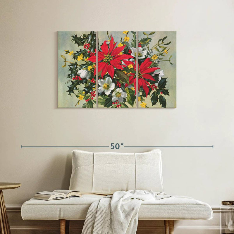 Harnek Christmas Flowers, 24" H x 38" W