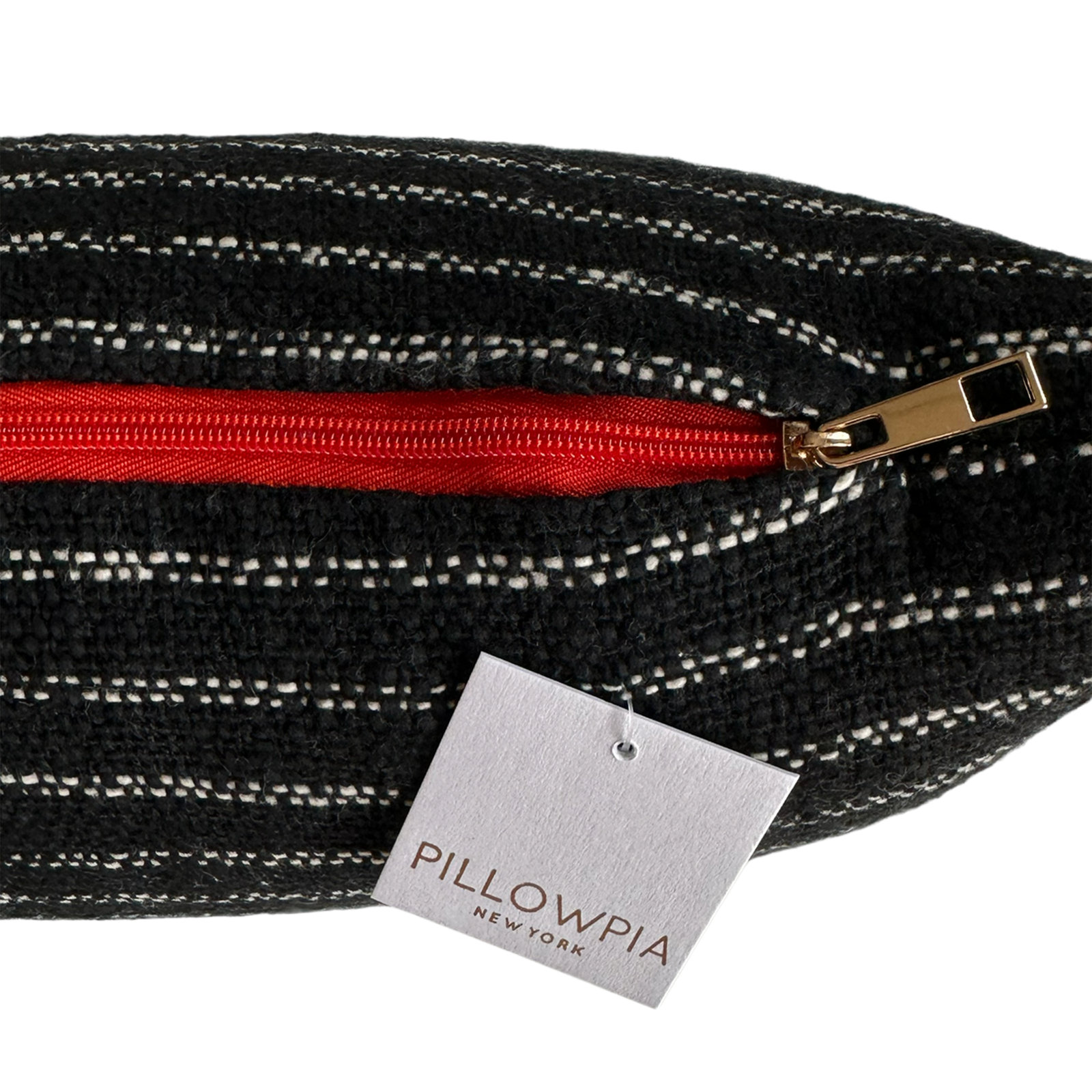Lanie 20" x 12" Cotton Pillow Cover, Black