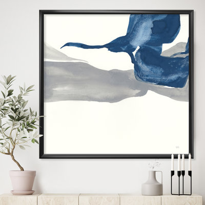 " Gouache Sapphire On Gray IV "
