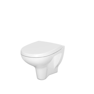 Cersanit Arteco 5L LPF Round Wall Mounted Wall Hung Toilets (Seat Included)