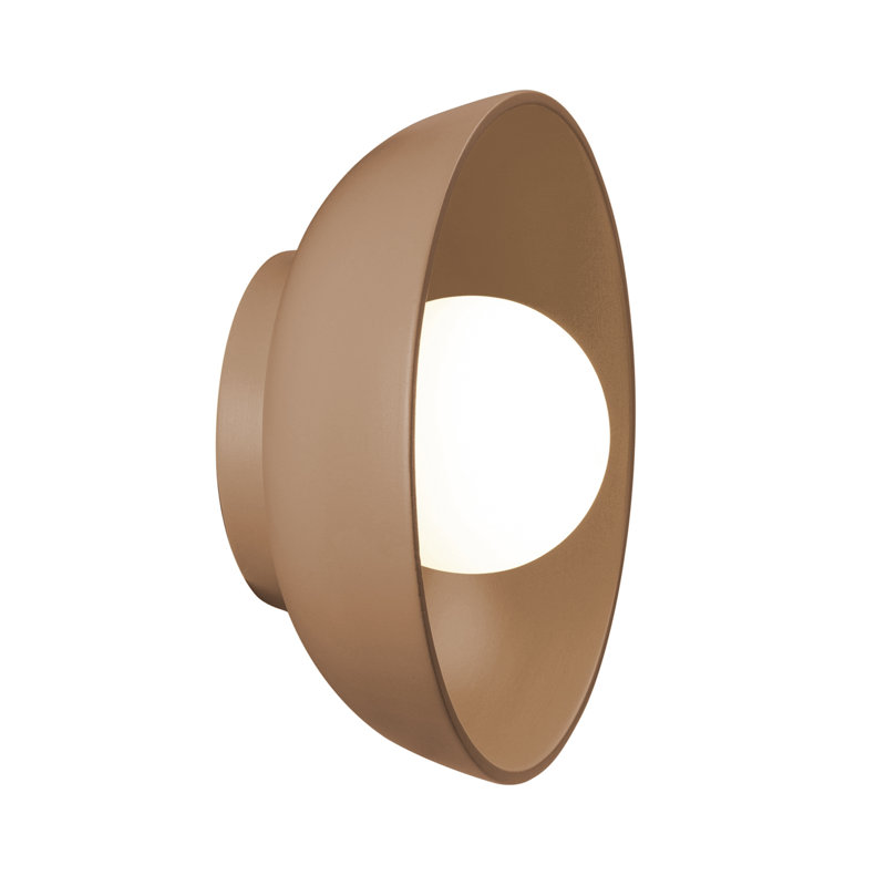 Rana Ceramic Flush Mounted Sconce, Adobe