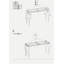 Table de canapé Glam Contemporary 1pc