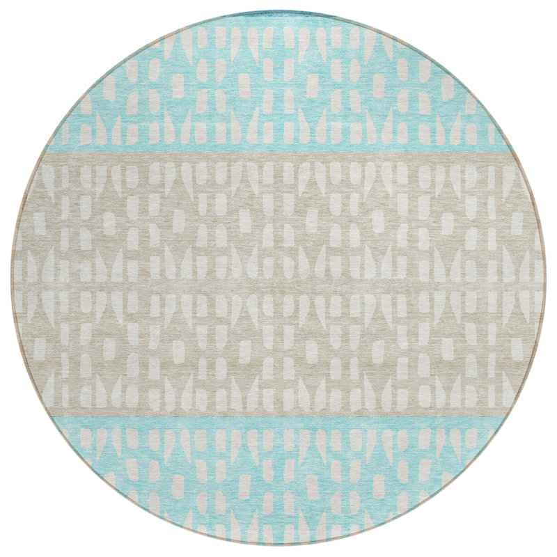  Chayden Area Rug with Non-Slip Backing, Round 8'