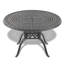 Ensemble de salle à manger 7 pièces en fonte d'aluminium toutes saisons, comprenant 6 chaises pivotantes et une table ronde de 47,24 po avec structure noire