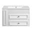 Meuble-lavabo mural de 30 po, armoire de rangement flottante avec 2 tiroirs, lavabo simple en céramique à 3 trous, armoire moderne.-13310466