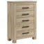 Commode à 5 tiroirs en chêne