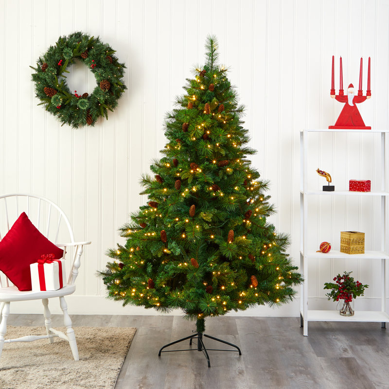 Lighted Artificial Christmas Tree, 72in.