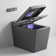 Smart Toilet with Bidet Built-in,Square Design with Auto Open, Auto Flush, Side Knob,Elongated Rectangular Heated Seat, Instant Warm Water and Drying,LED, Foot Sensor,