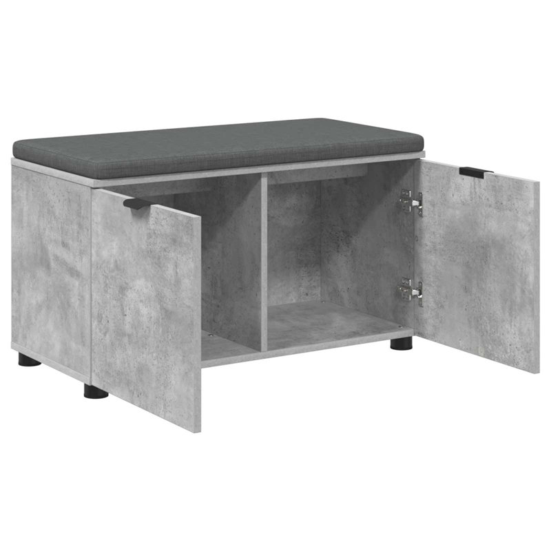 Storage Bench, 46cm H x 80cm W x 38cm D, Concrete Grey