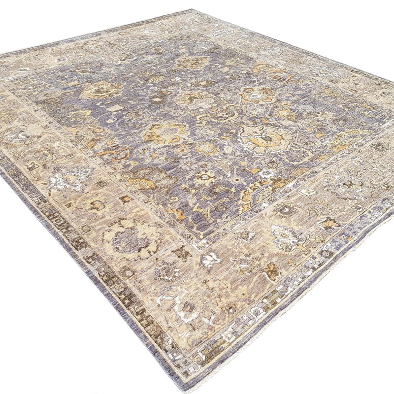 Grey Traditional Wool Rug - 8'3" x 9'7"