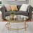 Doynton Round Glass Top Coffee Table For Living Room-1836636904