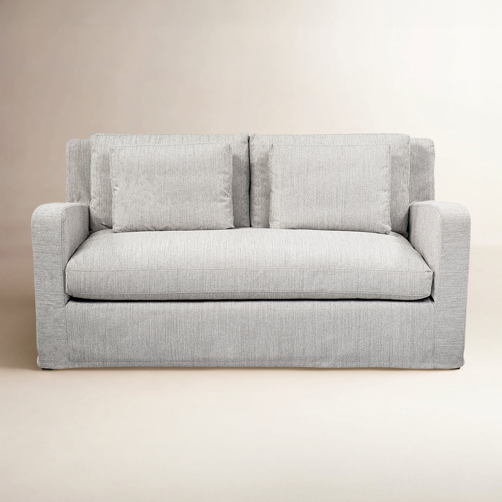 Nessa 69" Slipcovered Loveseat, Frost Gray