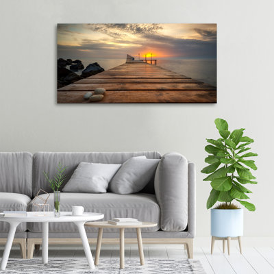Wooden Pier - Wrapped Canvas Print