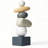 5.9"×3.3"×12.8" Eco-Friendly Resin Sculpture - Minimalist Balanced Good Luck Statue for Home Office