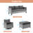 Etna 5 Piece Wicker Sofa Seating Group with Cushions and Swivel Chairs-116208392-116208389