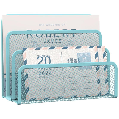 Organisateur de courrier de bureau en métal avec 3 fentes, organisateur de trieuse de lettres pour la maison ou le bureau