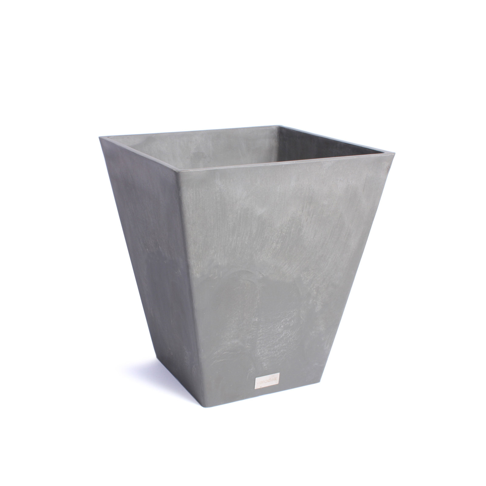 Pure Series Pot Planter, 22" H x 19" W x 19" D, Charcoal Gray, 1