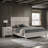 1Pc Contemporary Two Drawer Nightstand Geometric Design Off-White Finish Wooden Furniture