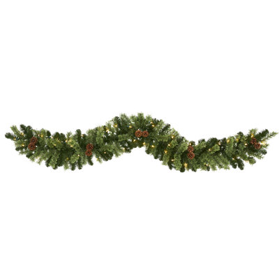 72'' in. Lighted Faux Garland