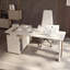 Bureau moderne moderne en bois massif blanc avec rangement-107733275